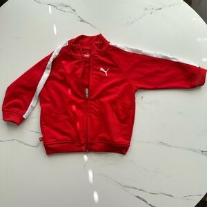 Puma Toddler Vibrant Red Jacket with White Accents - 18mos